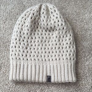 The North Face Cream Knit Beanie